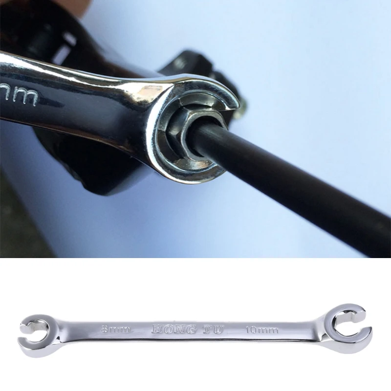 Гаечный ключ для велосипеда, инструмент для ремонта масляных труб, гаечный ключ 8 мм/10 мм, велосипедный велосипед с открытым концом