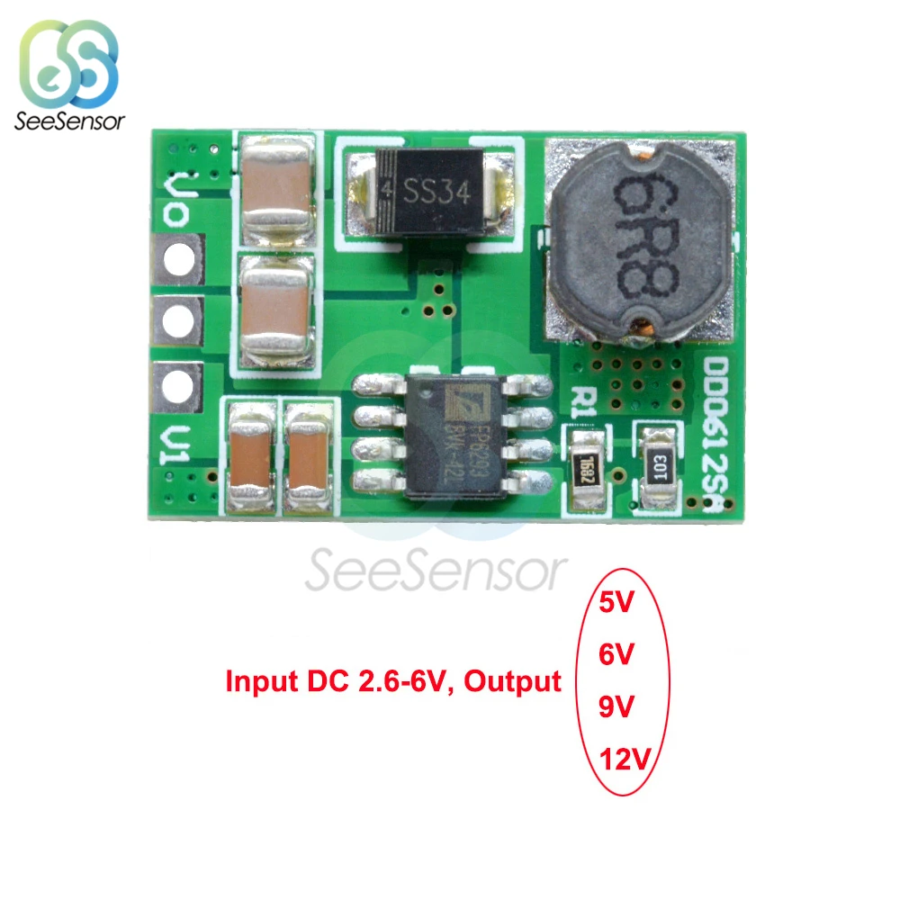 

3.5A DC-DC Step-up Boost Voltage Converter Module 3V 3.3V 3.7V to 5V 6V 9V 12V Power Supply Module Board