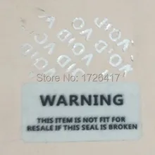 Серебряный ПЭТ наклейки, 5000 шт./лот, 3*1.5 см, Упаковка Этикетки, гарантия аннулируется, уплотнение Этикетка, void этикетки