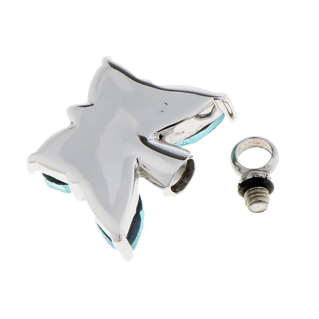 Cremation Urn Pendant for Ashes Crystal Butterfly Pendant Cremation Jewelry