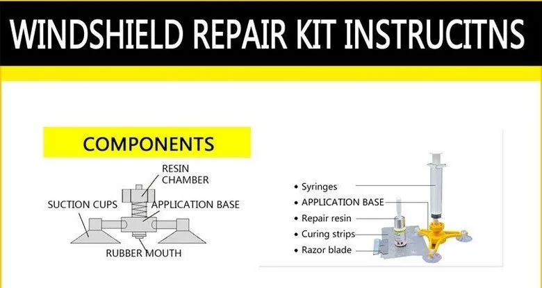 Окна автомобиля Стекло комплект для ремонта авто ветрового стекла Стекло ремонт Инструменты лобового стекла трещина Star/яблочко/Полумесяца наполнителей