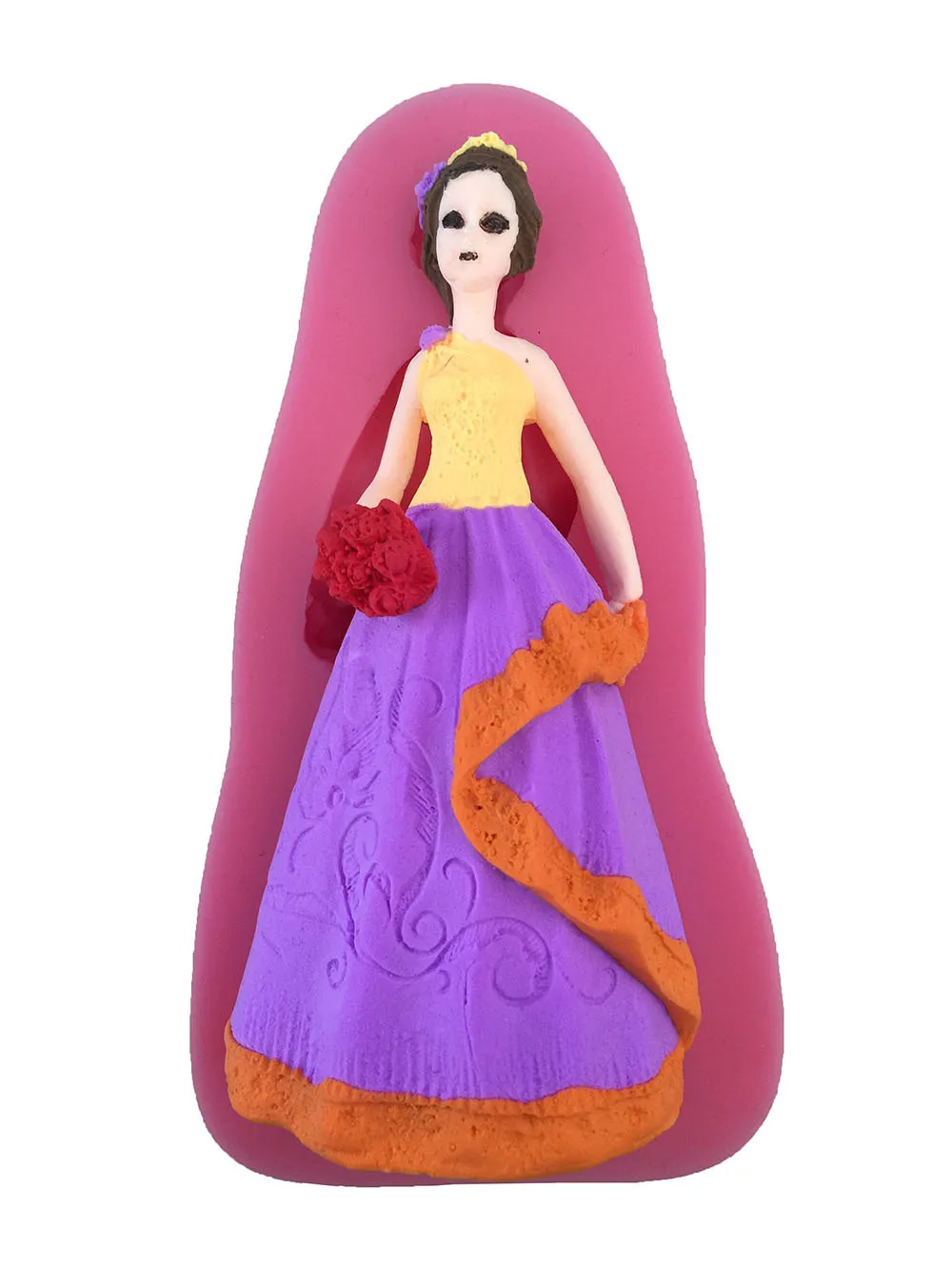 

Big Fondant Cake Mold bride doll beauty liquid silicone mold baking tools E465