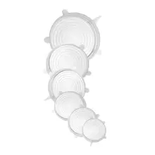 Эластичные крышки, силиконовые Эластичные крышки, многоразовая печать пищевая стрейч-пленка 6 пачек различных размеров для фруктов и овощей или чашек