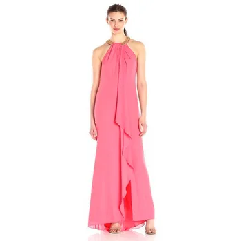 

New Women Bohemian Summer Sleeveless Loose Flare Tunic Vintage Sexy backless Split hem Vestidos Beach Long Maxi Dress Blue XL