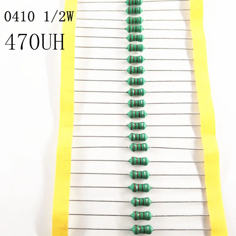 50pcs/lot 1/2W Chromatic ring inductor DIP 0410 470UH AL0410-471K 0.5W inductance |