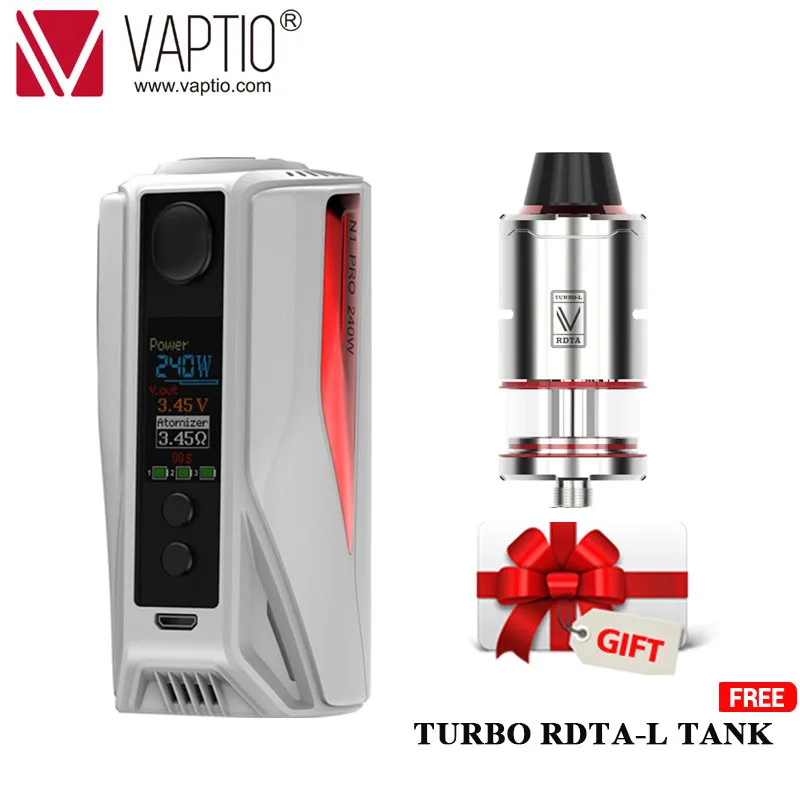

Vape mod Vaptio N1 Pro 240W MOD Electronic Cigarette Mod with 0.91 inch OLED Screen Support VW 18650 Battery NOT battery cover