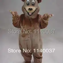 Талисман счастливый маскот медведь костюм Взрослый размер счастливый улыбающийся коричневый маскот медведь наряд костюм EMS отправка