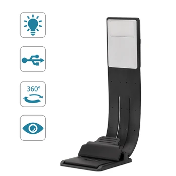 

Portable LED Reading Book Light With Detachable Flexible Clip USB Rechargeable Lamp For Kindle/eBook Readers