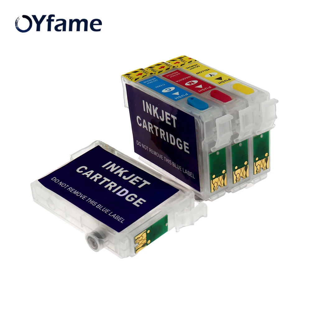 OYfame 73N T0731N многоразовый картридж для Epson Stylus TX200 TX410 TX210 TX300F T40W TX600FW TX550W принтер с чипами