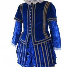 Королева елизания Тюдор период средневековой мужской косплей синий наряд винтажные мужские костюмы Средневековый Ренессанс синий мужской наряд