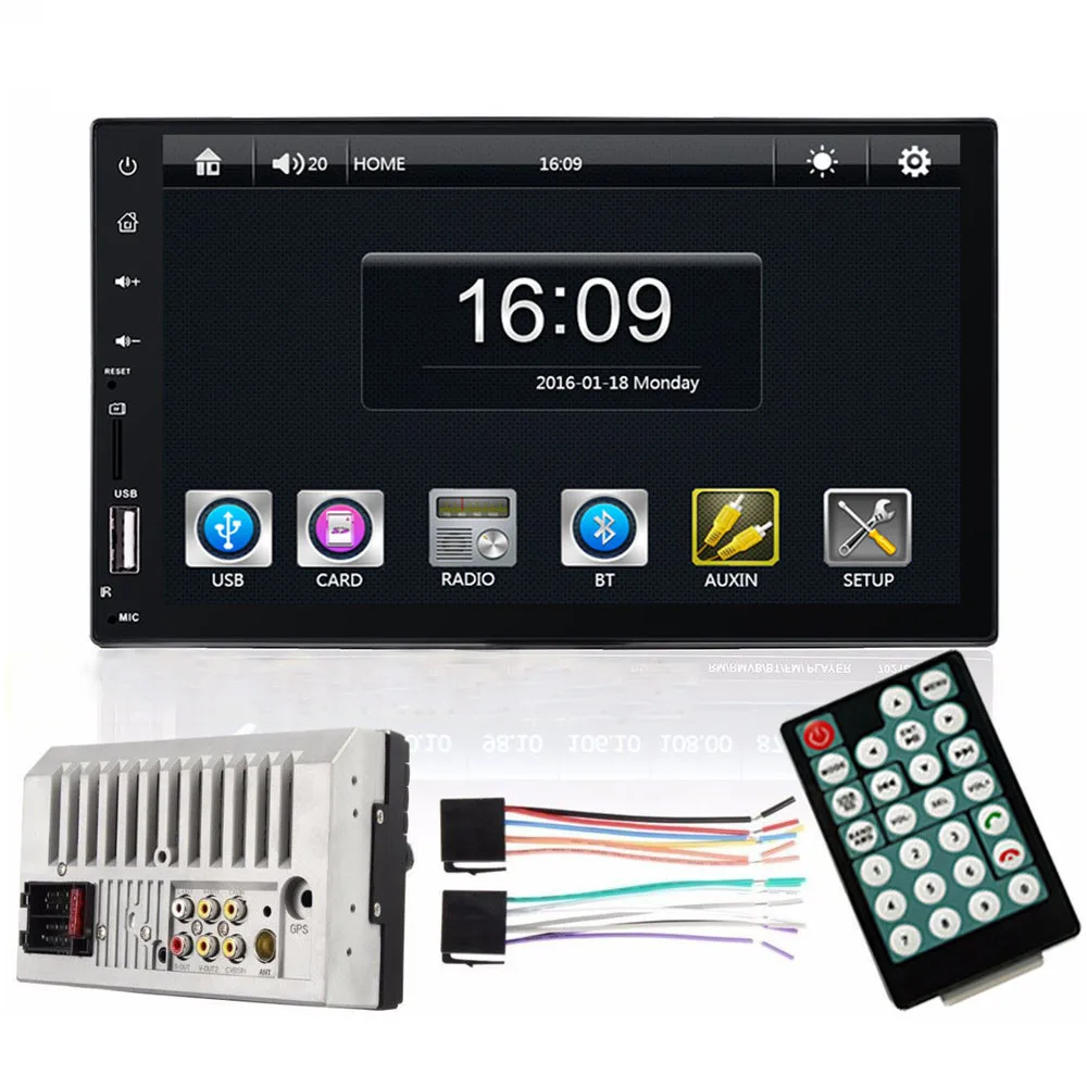

Car Radio HD 7" Touch Screen Stereo Audio Radio Multimedia Player 2 Din Bluetooth Autoradio SD/USB/Aux Mp5 Player With Camera