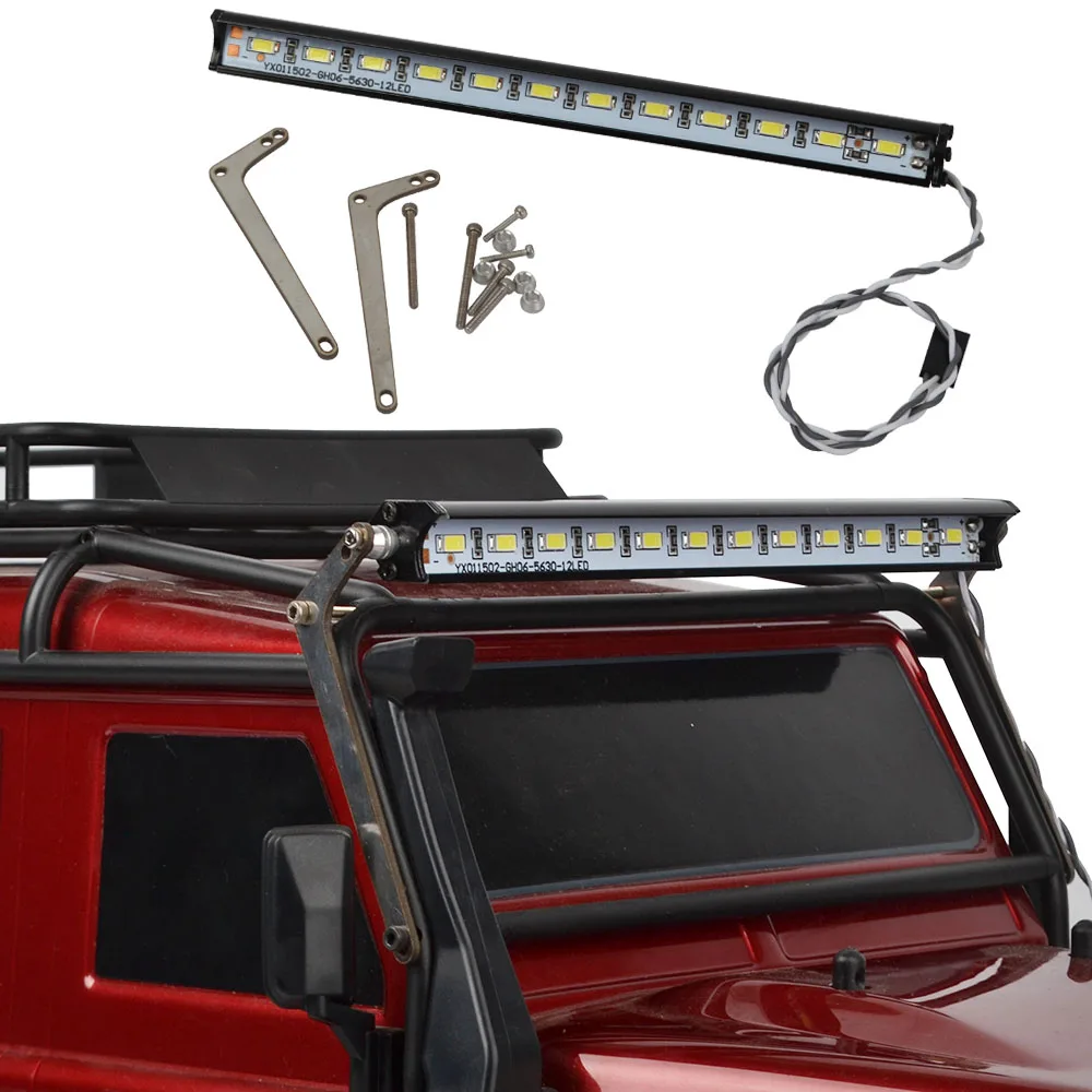 For Traxxas TRX-4 LED LIGHT BAR Extremely BRIGHT Metal ROOF Light RED 