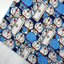 90*145 см мультфильм Doraemon DIY ручной работы ткань, холст для пэчворка Ткань Домашний текстиль шитье DIY скатерть чехол для дивана