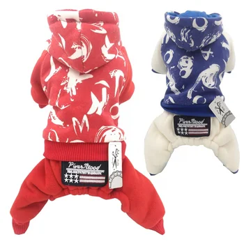 

Red/Blue/Dark Blue Winter Dog Jumpsuit Pet Outfit Clothes Dog Overalls for Small Dog Pet A Fleece Inside S M L XL 2XL