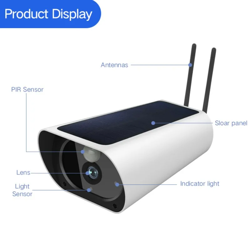 4G HD 1080P Solar Powered IP Camera Wireless GSM SIM Card Outdoor Security CCTV Camera with Solar Charging Motion Detection Y9