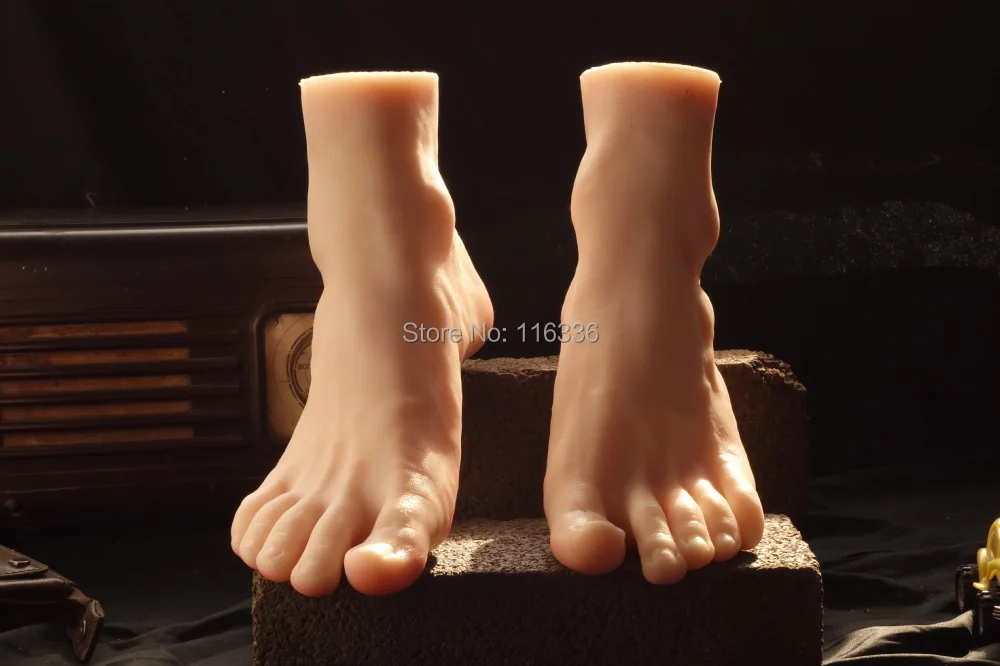 43# male Silicone Fake Foot,Free Shipping!Inner Bone Inside ...