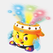 Детская игрушка музыкальный инструмент игрушки многофункциональный электрический DJ Pat барабан с светильник и музыка ручной барабан головоломка игрушки для детей Подарки