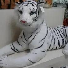 Чучело 88 см Плюшевые лежащий тигр игрушки белый тигр прекрасный подарок, кукла w493