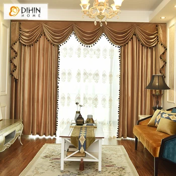 

DIHINHOME Luxury Eyropean Blackout Curtain (not included bead lace) Window Shade High Quality Customized Curtain Drapes