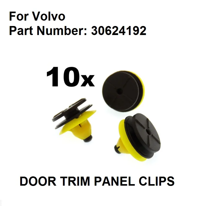 

10x For Volvo Plastic Trim Clips for Side Skirts, Sill Mouldings & Rocker Cover Trim, oe#30624192
