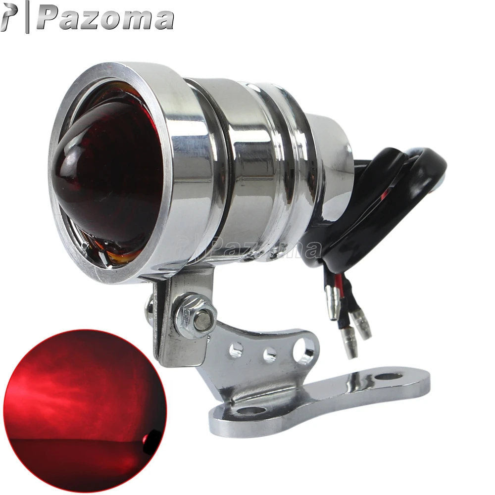 Polished Red LED Motorcycles Rear Lights Tail Light Motorbike Brake