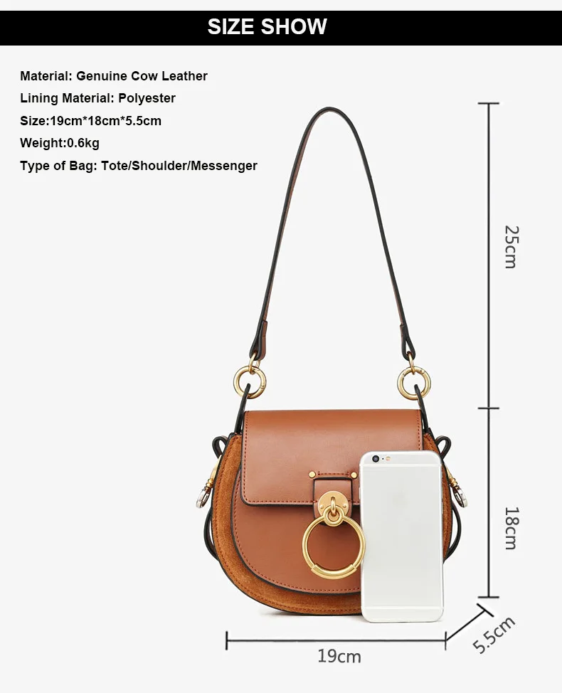 Горячая Распродажа женские сумки высокого качества из натуральной кожи женская сумка на плечо металлическое кольцо дизайнерская женская маленькая сумка через плечо