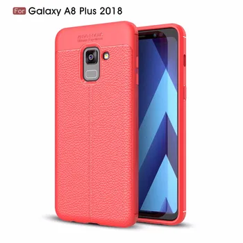 

50pcs/lot Litchi Striae TPU shell cover case for Samsung Galaxy A6 A6 plus A8 A8 plus A9 Star Pro A7 2018 A750 A6S A8S skin case