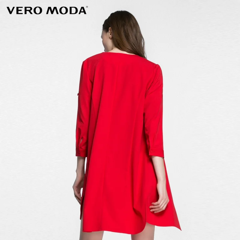 Vero Moda Brand 2018 NEWslim single button three simple quarter sleeve V-Neck trench coat regular straight women suit| 316108031 Vero Moda Brand 2018 NEWslim single button three simple quarter sleeve V-Neck trench coat regular straight women suit| 316108031