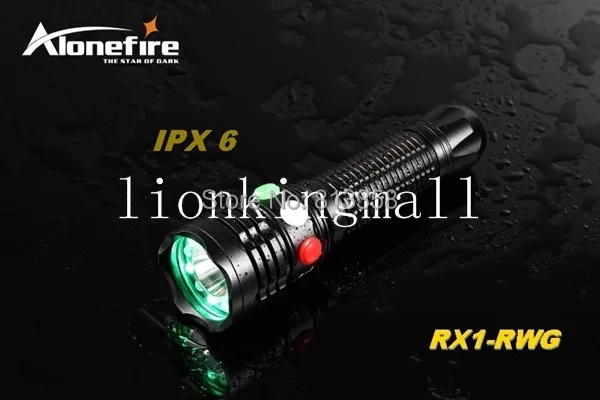 Alonefire rx1-rwg CREE XP-E Q5 LED красный, белый зеленый свет Многофункциональный сигнальная лампа фонарик