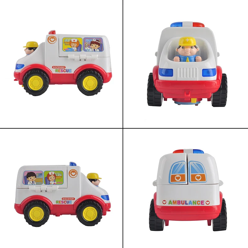 0-3 Years Old Baby Learning&educational Ambulance Toy Car Styling Doctor Emergency Model with Light and Music Electric Car kid