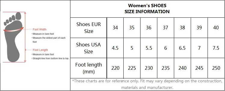 women shoe size