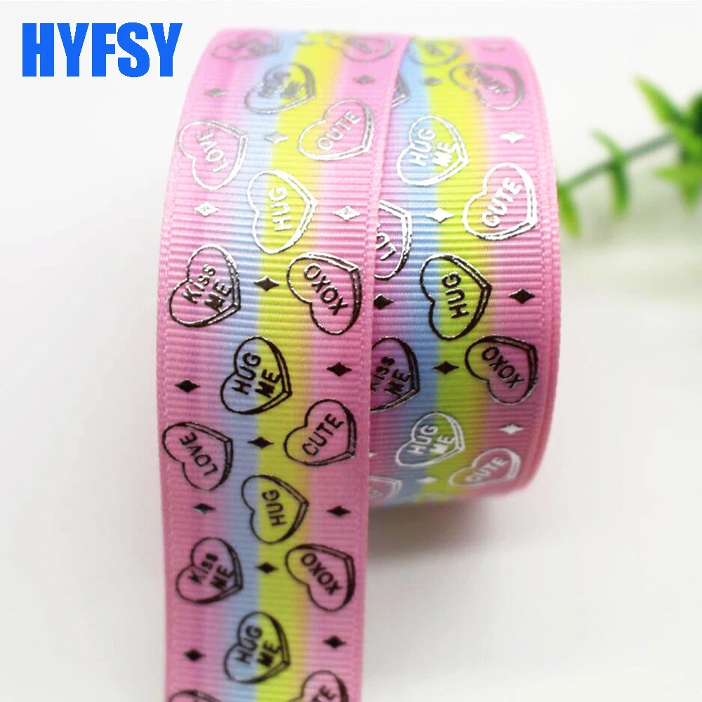 Серебряная лента с сердечком hyfsy10078 1 ཕ мм 10 ярдов рукоделие Подарочная упаковка