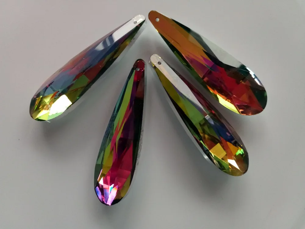 100pcs Crystal WATERDROP Pendant 76mm TEARDROP PRISM Suncatcher
