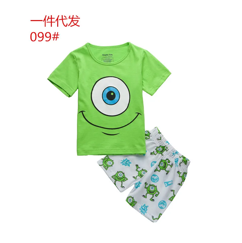

Halloween Monsters, Inc. Costumes One-eyed frog Cosplay Summer baby cotton short-sleeved cartoon child pajamas animal suits