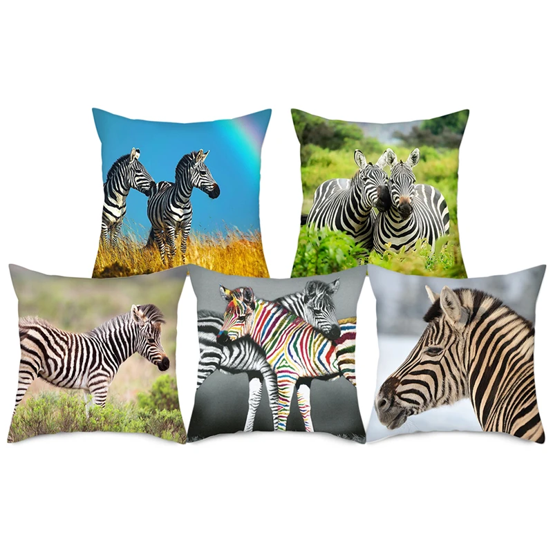 

Fuwatacchi Zebra Printed Throw Pillows Pillow Cover Animal Cushion Cover Pillows for Sofa Car Bedroom Decorative Pillow Case