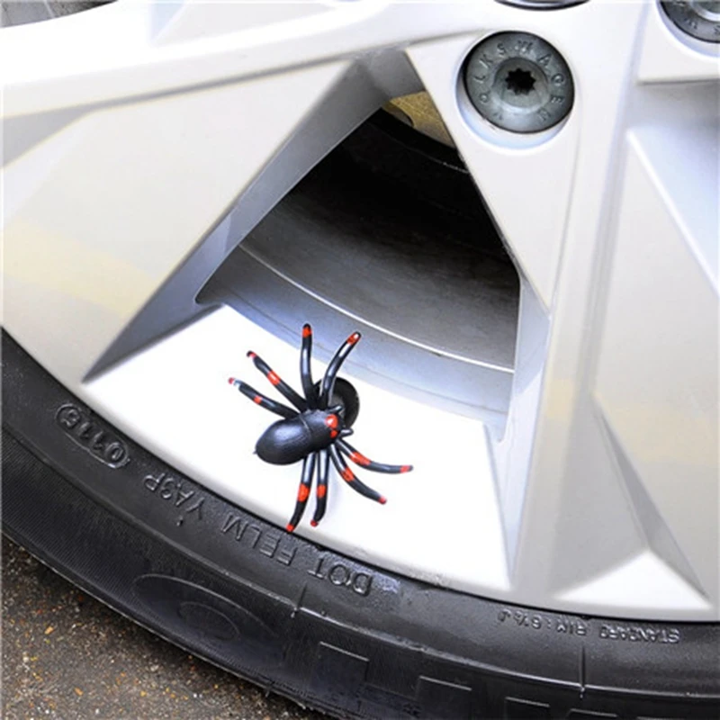 4 шт./лот DIY паук Форма автомобиля крышки стержня вентиля шины для украшения пыли колеса клапан крышки для авто мотоцикл велосипед