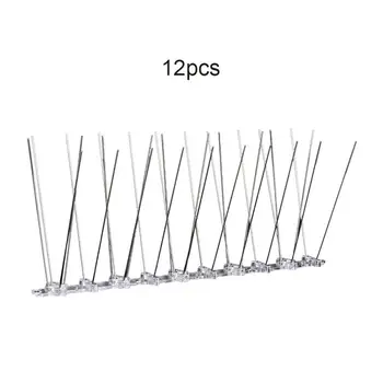 

12pcs 25cm Bird Spikes Stainless Steel Pigeon Repellent Spikes Polycarbonate Starlings Pest Control For Fruit Garden