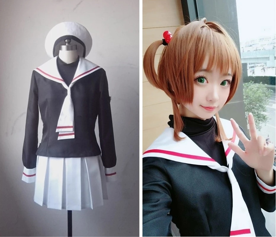 新アニメカードキャプターさくらのコスプレ衣装木之本さくら制服服ハロウィンカーニバル女性 Aliexpress