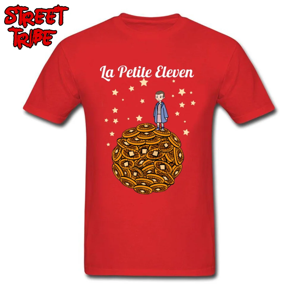 SummerPrinted On Short Sleeve Tops Shirt Summer/Autumn Plain Round Neck 100% Cotton Sweatshirts Man T Shirts la petite eleven  la petite eleven red