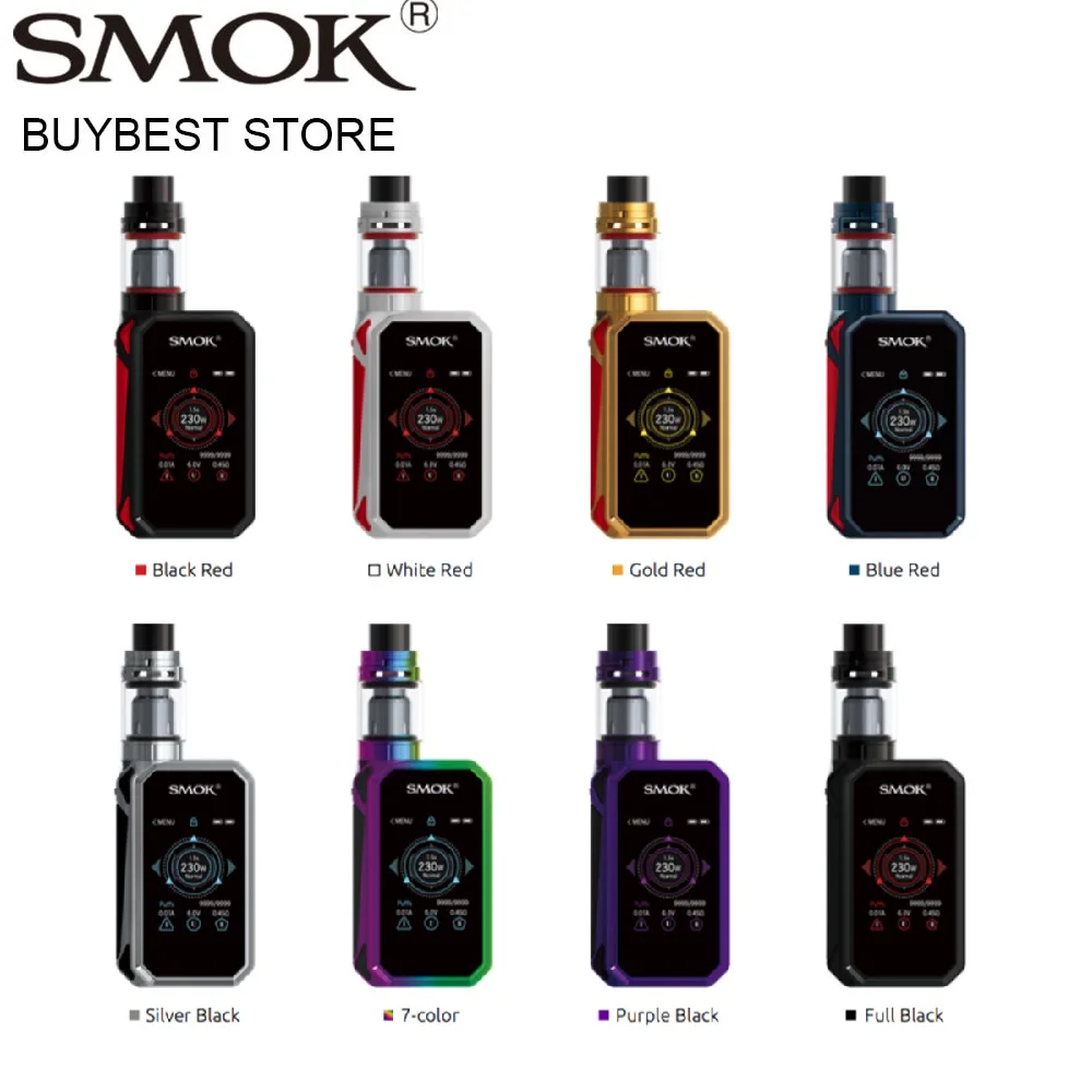 

Original 230W SMOK G-PRIV 2 Vape Kit with 2ml TFV8 X-Baby Tank & Gpriv 2 Box Mod Electronic Cigarette vape kit vs Smok Alien