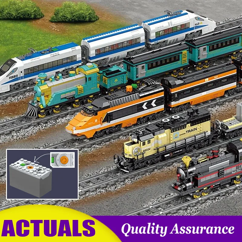 

Electric Maersk Train Building Blocks Compatible Lego 10219 10233 High Speed Rail Express Bricks Educational Toys for Children