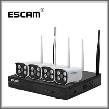 ESCAM WNK403 система видеонаблюдения 4CH CCTV комплект безопасности 720P камера безопасности Супер P2P ночного видения беспроводной NVR комплект