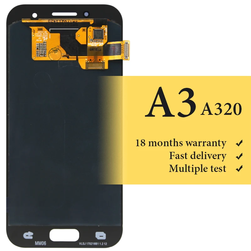 

100% test good original OEM quality for Samsung A3 2017 lcd screen digitizer for mobile phone A320 A320f replacement LCD display