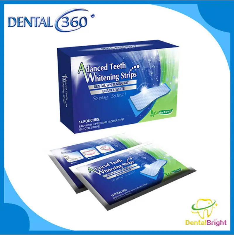 28 шт./кор. 14pouches эффекты зубные Whitestrips Расширенный отбеливающие полоски для зубов