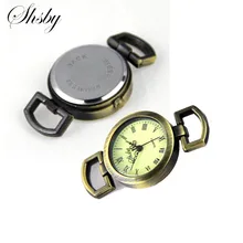 Shsby Diy Индивидуальные древние бронзовые часы Заголовок римские цифры круг часы стол основной ремешок для часов аксессуары для часов