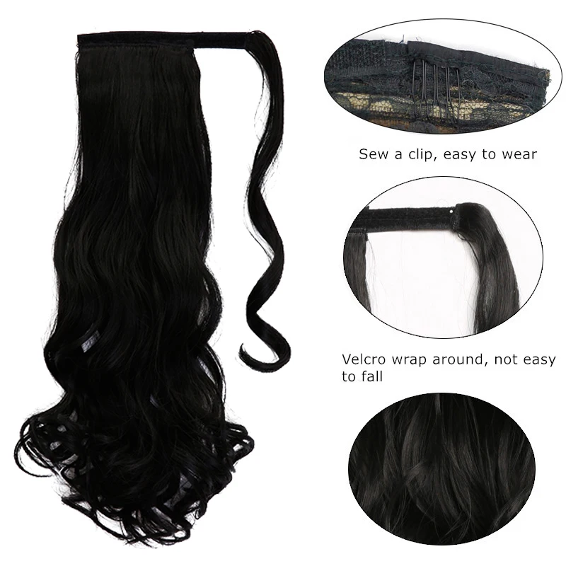 WTB-Long-Wavy-Ponytail-Heat-Resistant-Natural-Clip-In-Pony-Tail-Hair-Extensions-Wrap-On-Hair