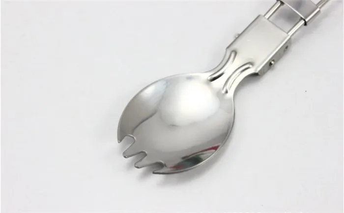 Складной Нержавеющая Сталь ЛОЖКА ВИЛЫ Spork для кемпинга пеший Туризм путешественник Кук портативный посуда W8672