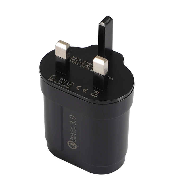 Быстрое зарядное устройство 3 0 Usb штепсельная вилка Uk Qc3.0 быстрое для Samsung S10 S9 Xiaomi