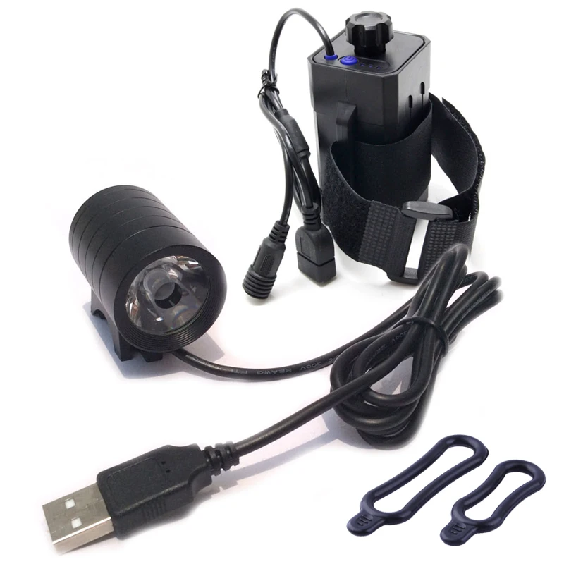 1000 Lumen Bike Light Rechargeable 8.4V Battery Pack Case Front Bicycle