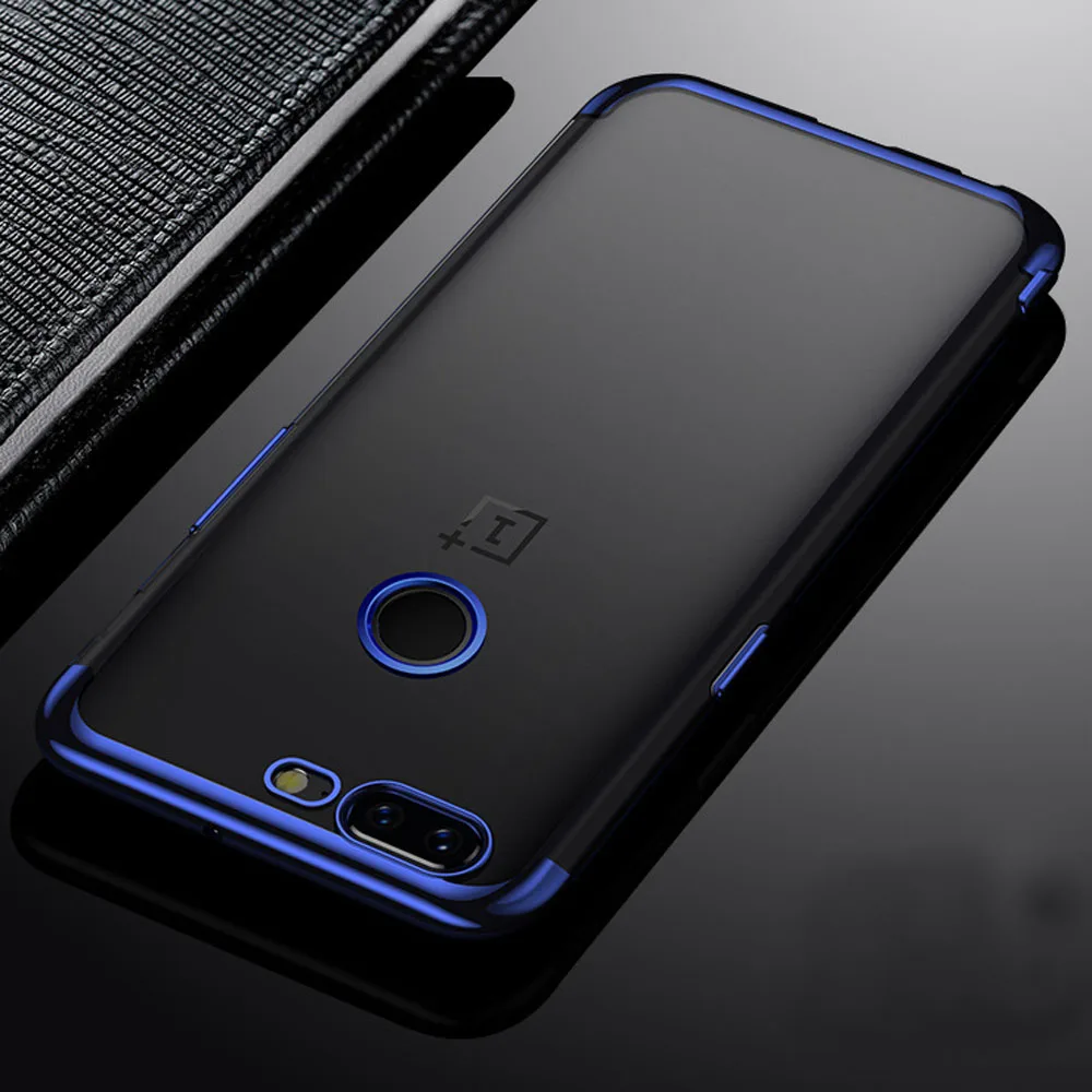 spesifikasi Ultra Tipis Batal Plating Chrome TPU Anti Gores Kasus Untuk Satu ditambah 5 T Lembut Silicone Gel Transparan Cover Untuk OnePlus 5 T A5010